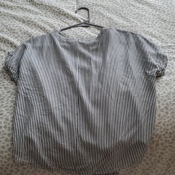 Denim Vertical Stripe Baby doll - Picture 2 of 2